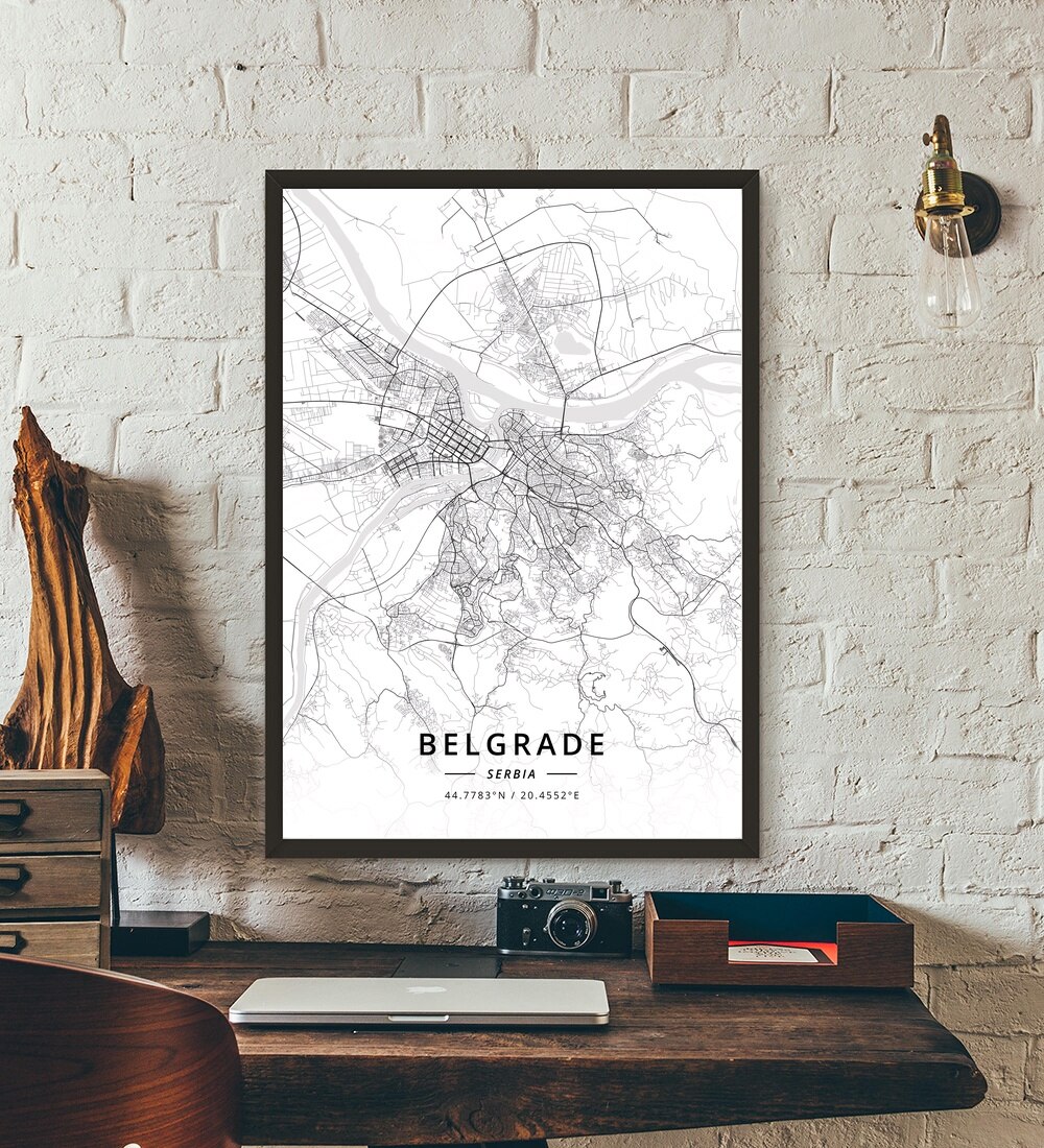 Belgrade Serbia Map Poster