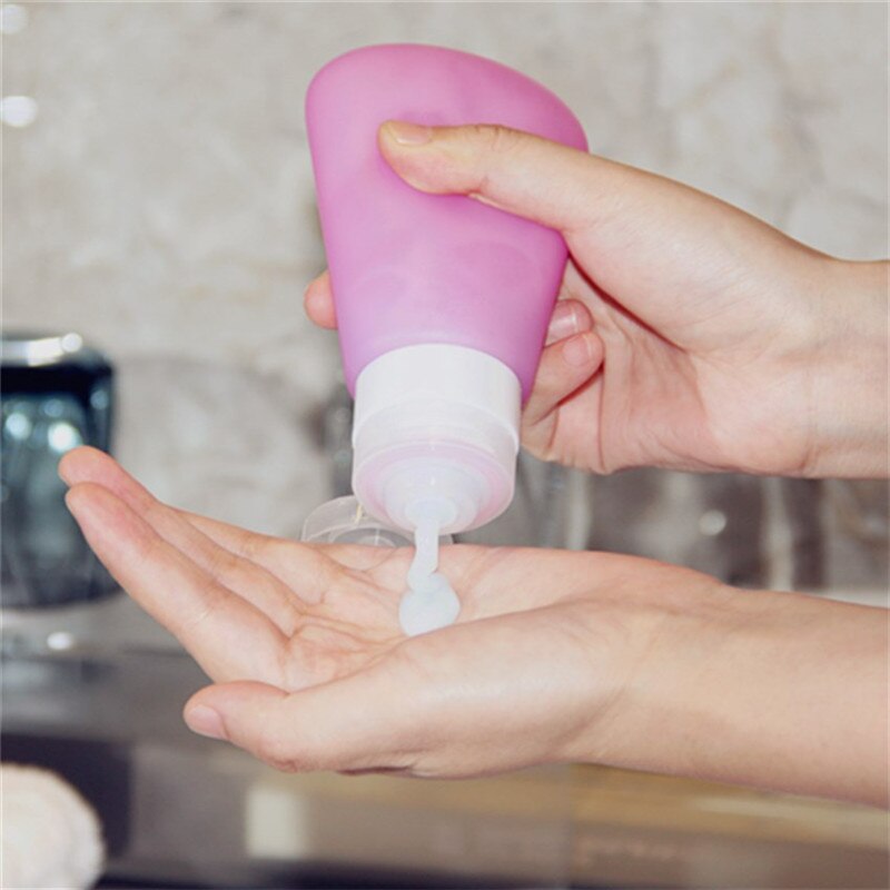 Botella recargable de silicona de 37ml, 60ml, 89ml, botella portátil de embalaje para el viajero, bote dosificador para loción, champú, Baño 1 unidad