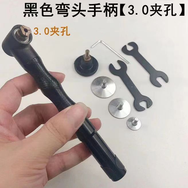 90d graden handstuk voor foredom motor hoekslijpmachine flexibele as slijpmachine maalmolen slijpmachine 90d elleboog graveerpen 2.35/3.0/3.17mm: Khaki