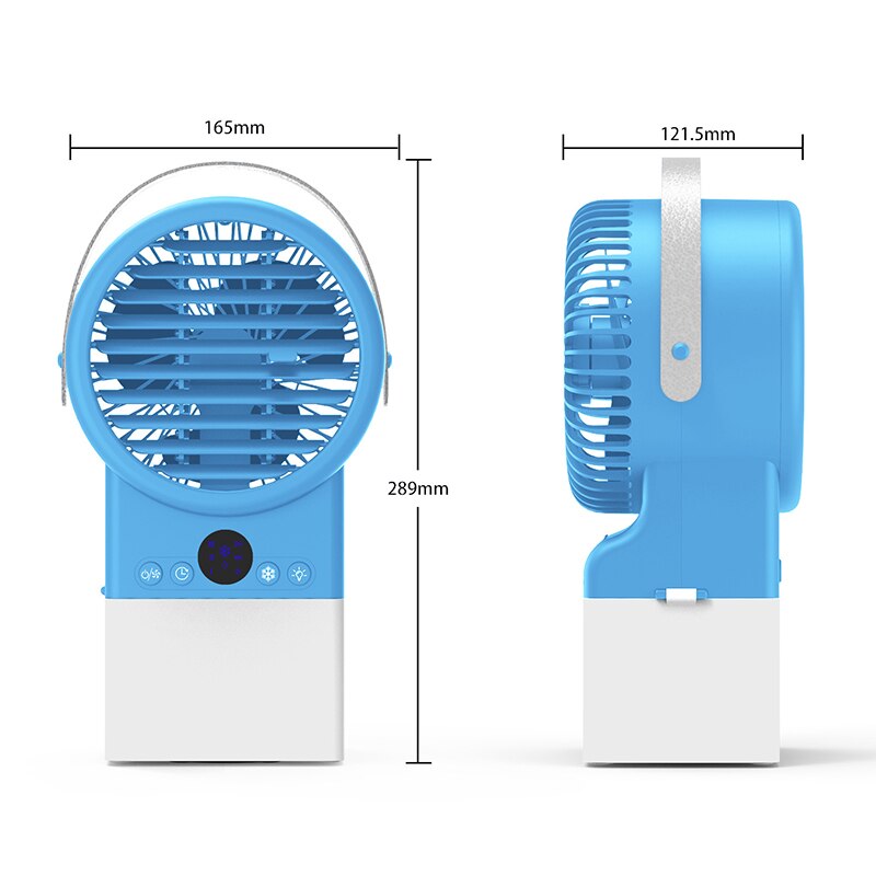 Mini Desktop Air Conditioning Fan Cooling Fan Small Air Cooling Fan Portable LED Light Water Cooling Fan HVAC Systems Parts TB
