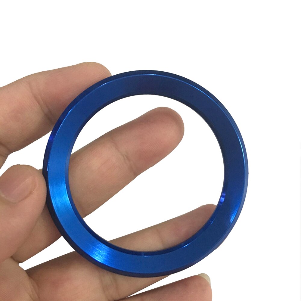 Anneau de volant de volant de voiture | En alliage d'aluminium, décoration de volant de voiture, étui de couverture pour BMW All Series accessoire de voiture: Bleu