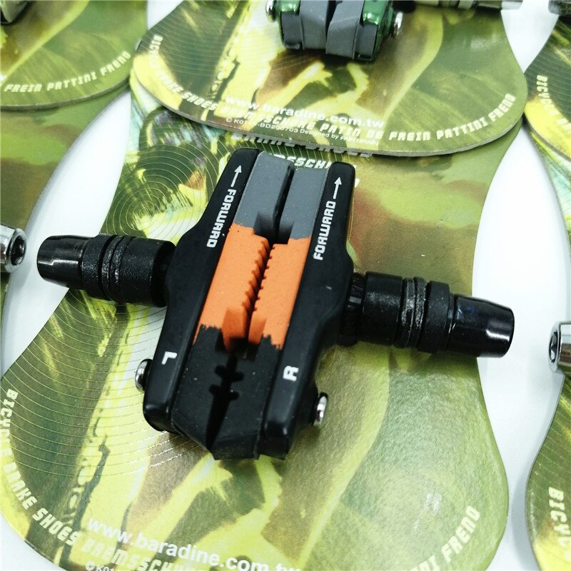 Folding Bike V Brake Caliper Shoe Set Brompton-Birdy Brake Shoe Bicycle V Brake Shoes: Black