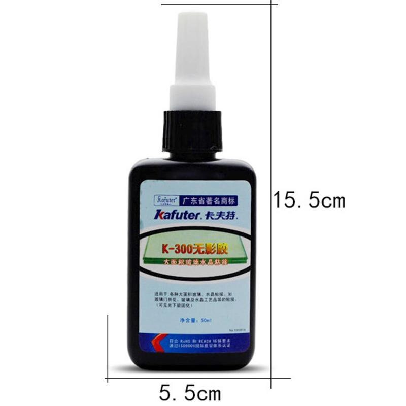 50ml/Bottle K-300 UV Liquid Glue Cure Adhesive Transparent Crystal Glass Bonding Repair