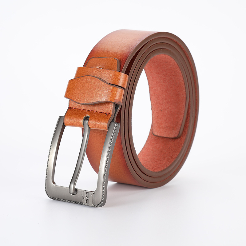 Cinturón de negocios de ocio europeo y americano para hombre: style 3 brown