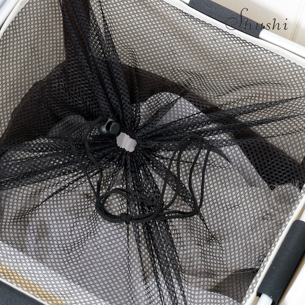 Shushi Foldable Home Laundry Hamper WaterProof Oxford Dirty Clothes Storage Basket Aluminum Frame Corner Laundry Organizer