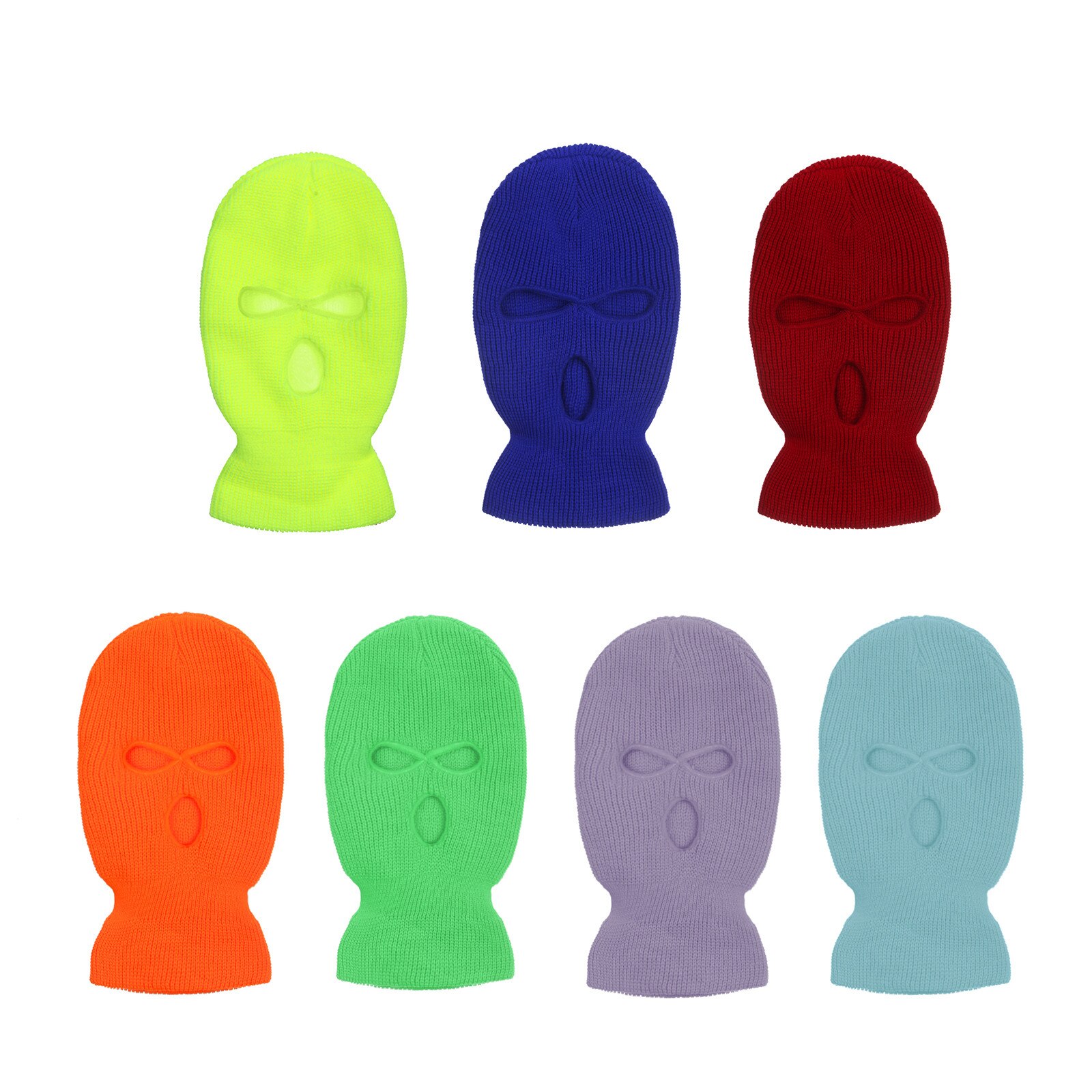 Knitting Full Face Mask Motorcycle 3Hole Riding Mask Winter Cap Ski Balaclava 3 Hood Mouth Masks Car Accessories