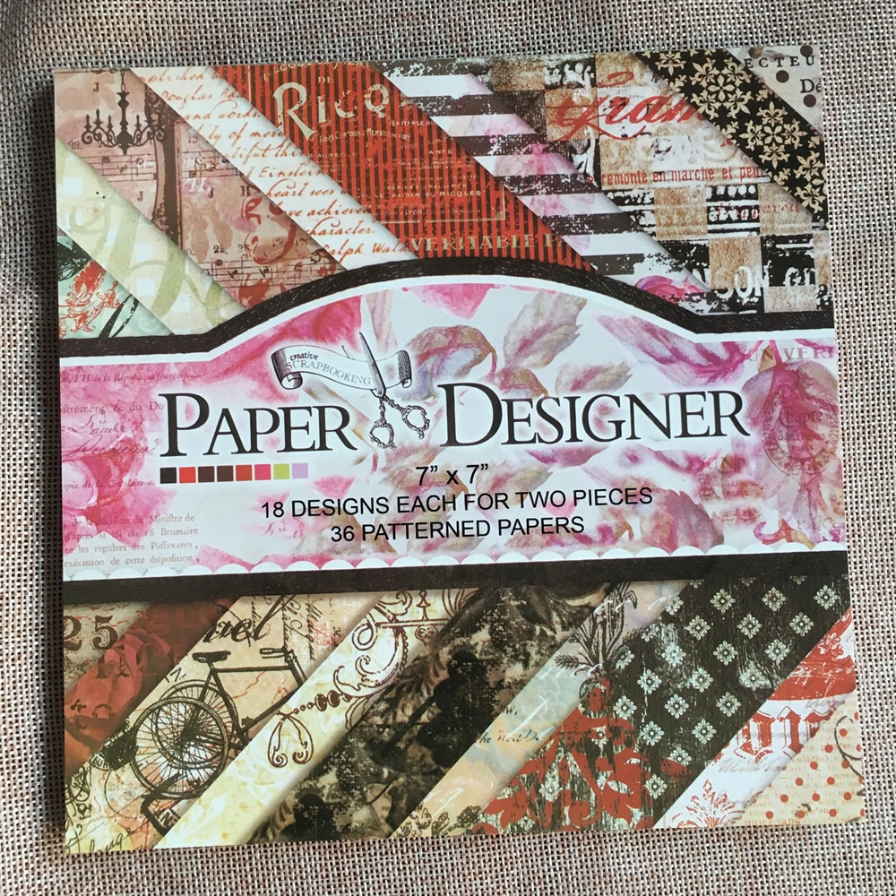 36 vellen 7 &quot;X 7&quot; Gemengde Alledaagse Ontwerpen Scrapbook Papier Pad Pack Handgemaakte Craft craft papier ambachtelijke Achtergrond Beste