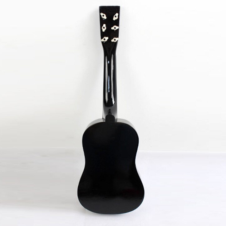 23Inch Gitaar Mini Gitaar Basswood Kid 'S Muzikale Speelgoed Akoestische Snaarinstrument Met Plectrum 1st String Zwart