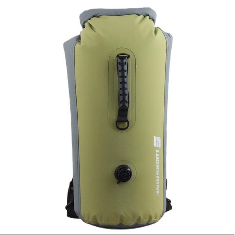 30l oppblåsbare dykkebag vanntett tørr bag ryggsekk sammenleggbar bøtte fiske roll top ryggsekk hav drybag kajakk utendørs pakke