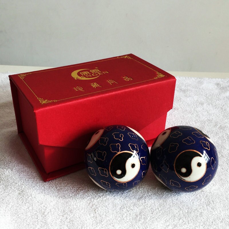Bola de fitness Cloisonne, Bola de Salud de Tai Chi de tono hueco, mano de ancianos que sostiene las bolas de ocho trigramos
