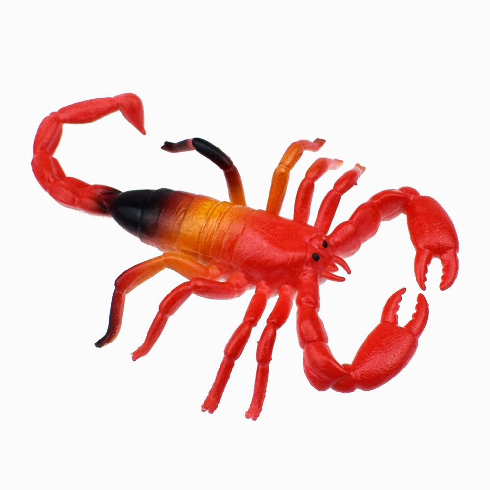 1 Piece Soft Plastic Insects Toys Model Spider Scorpion Lizard Locust Animals Figures Office Prank Toys: Red