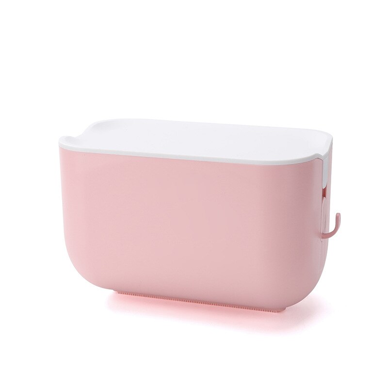 Toilet Paper Roll Holder Wall Mount Facial Tissue Storage Box,Self-Adhesive Toilet Paper Holder Bathroom Paper Holder: 3