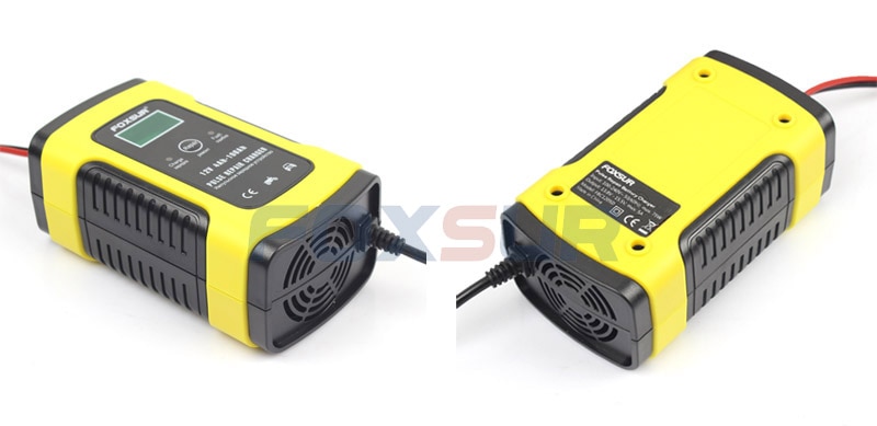 FOXSUR 12 v 5A Motorcycle Car Battery Charger Beheerder & Desulfator Smart Battery Charger, Pulse Reparatie Lader LCD Display