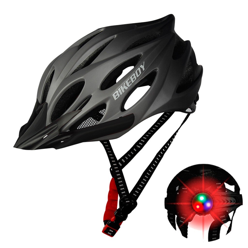 Unisex cykelhjelm med let cykel ultralet hjelm intergrally-støbt mountain road cykel mtb hjelm sikker mænd kvinder  #725: Grå