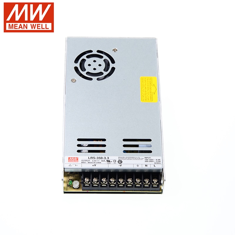 MEAN WELL-fuente de alimentación conmutada LRS-350, transformador PSU, 350W, 110V/220Vac a 3,3 V, 4,2 A, 5V, 12V, 24V, 36V, 48V