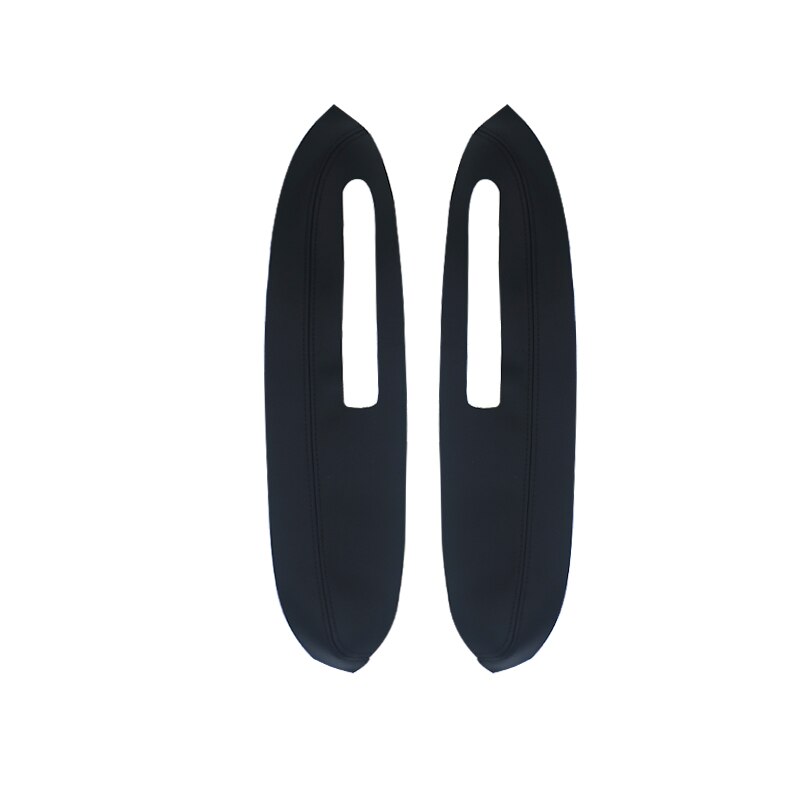 Couverture de porte accoudoir de voiture en cuir, garniture de panneau, pour Peugeot 307 2004 2005 2006 2007: Front Black