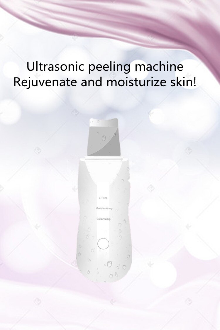 Limpiador ultrasónico de poros faciales, máquina de eliminación de espinillas y acné, cavitación y estiramiento de la piel, EMS
