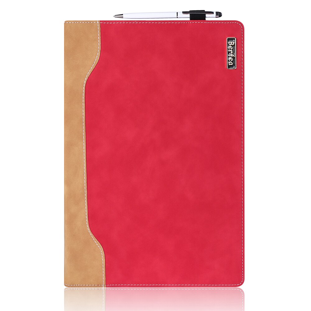 Funda de portátil de lujo para Teclast F6 Plus, funda protectora de cuero PU para Notebook de negocios de 13,3 pulgadas: Rojo
