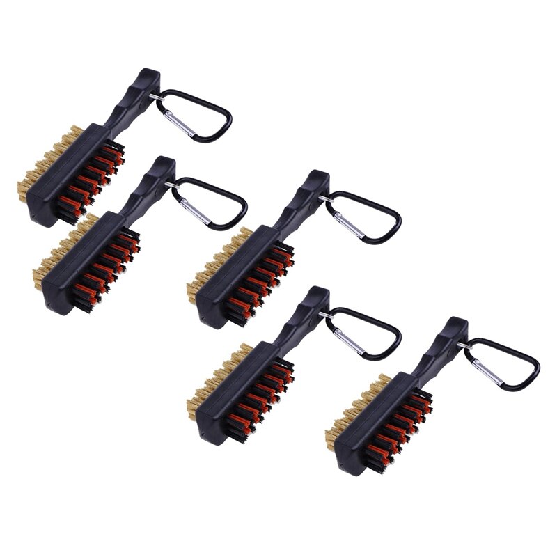 5Pcs Golf Club Brush Groove Cleaner Dual Sided Cleaning Tools Lightweight Brushes for Golf Iron Balls Shoes