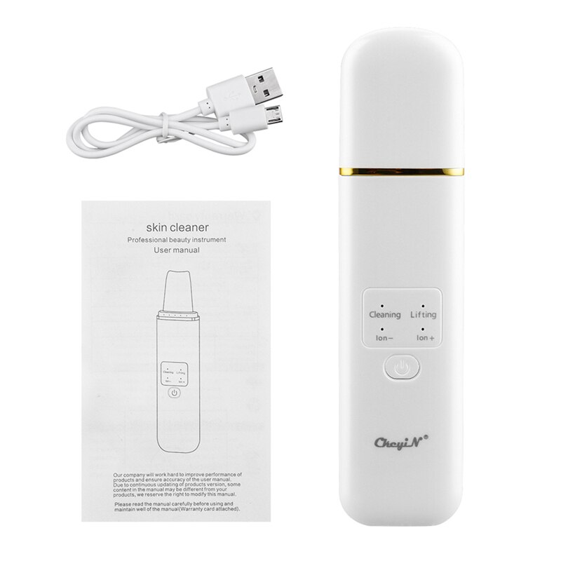 Ultrasonic Skin Scrubber Vibration Face Spatula Facial Pore Cleaner Blackhead Remover Exfoliator Peeling Shovel Lifting Massager: MR536J