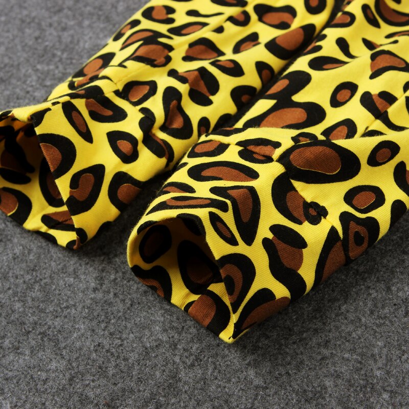 Venda quente de Outono Inverno da roupa do bebê das meninas dos meninos moda casual calças leggings calças de Leopardo algodão