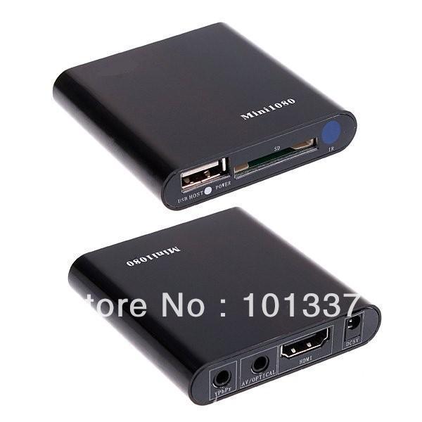 Bil mediaspiller mini full  hd 1080p spiller av hdmi usb/sd mkv/rm/avi fjernkontroll inkludert biladapter !