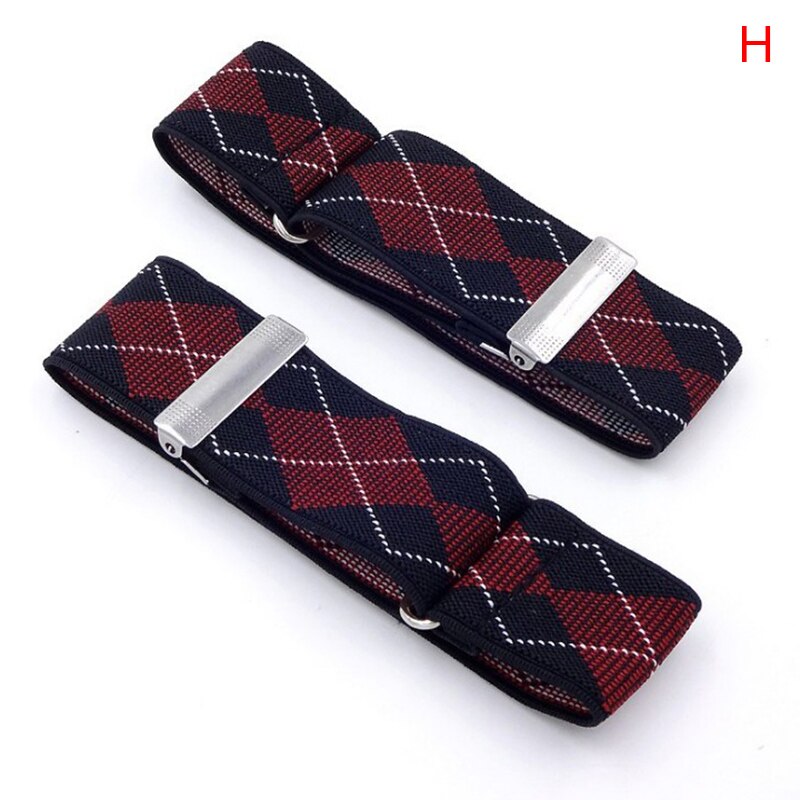1 Pair Men Shirt Adjustable Armband Sleeve Garter Bartender Cuff Holder Arm Band Hold Up: H