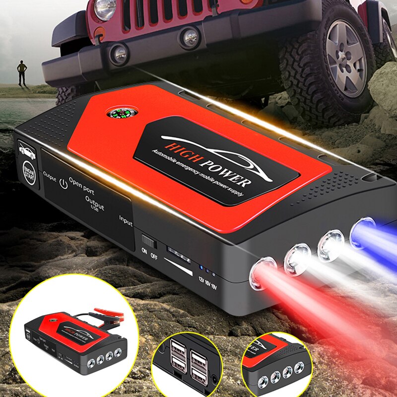 18000mA 600A Auto Jump Starter Power Bank Uitgangspunt Apparaat 12V Diesel Benzine Auto Acculader Booster Buster