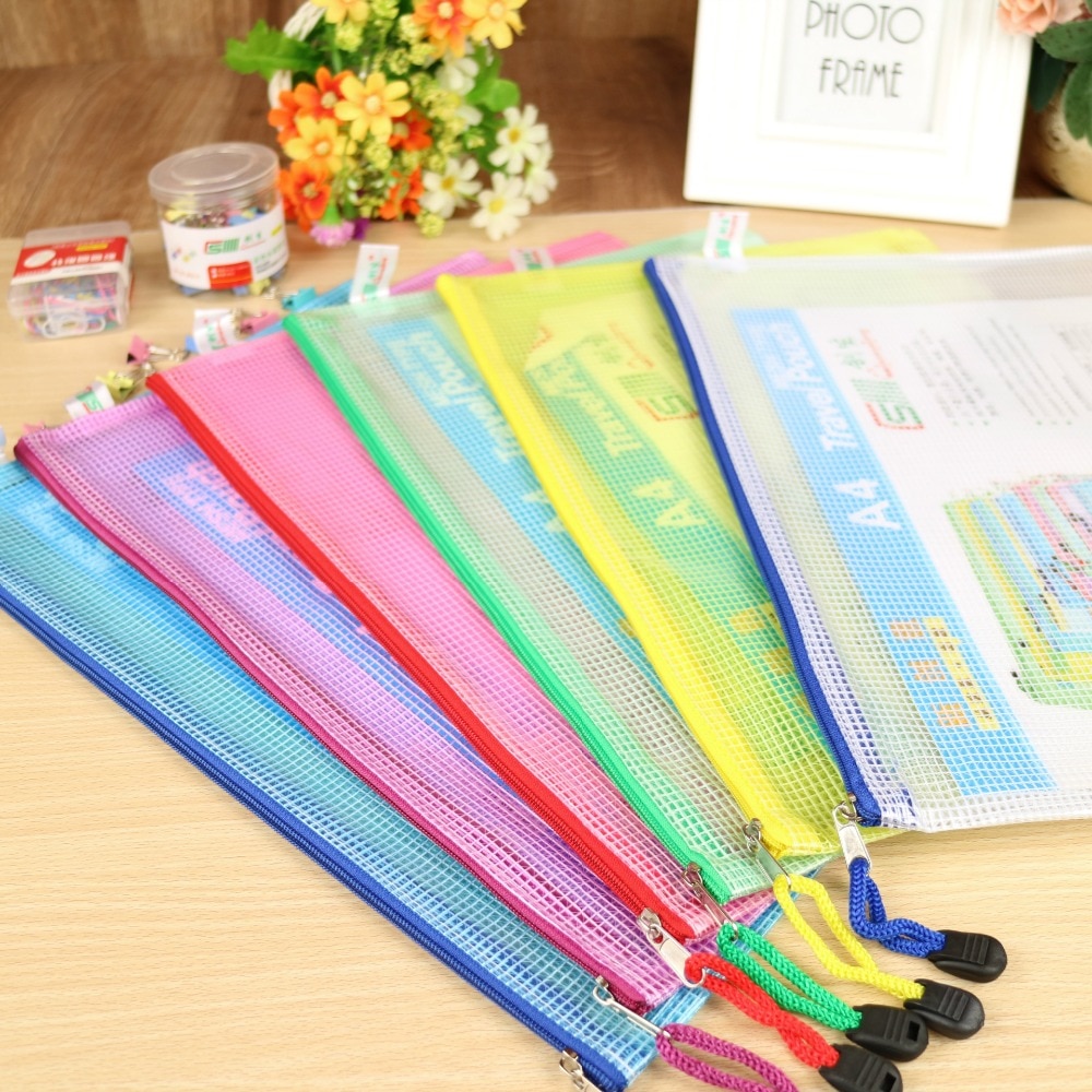 1 pcs Waterproof Clear PVC A3 A4 A5 A6 File Document File Bag For Bill Invoice Note File supplies