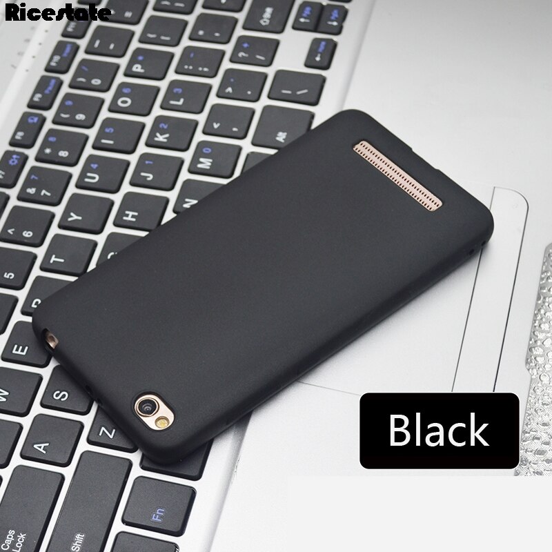 For Xiaomi Redmi 4A Matte Silicone soft Back Cover For Xiaomi Redmi 4A Back Cover Redmi4A Protect Skin Silicon case: black