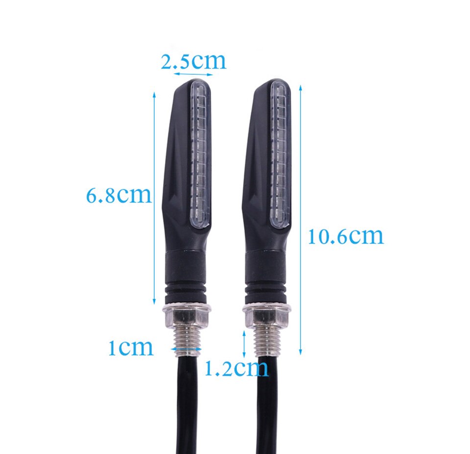 Newest Universal Flowing Water 4PCS Motorcycle LED Turn Signals Flicker Light Indicators Blinkers Flexible Bendable Amber light