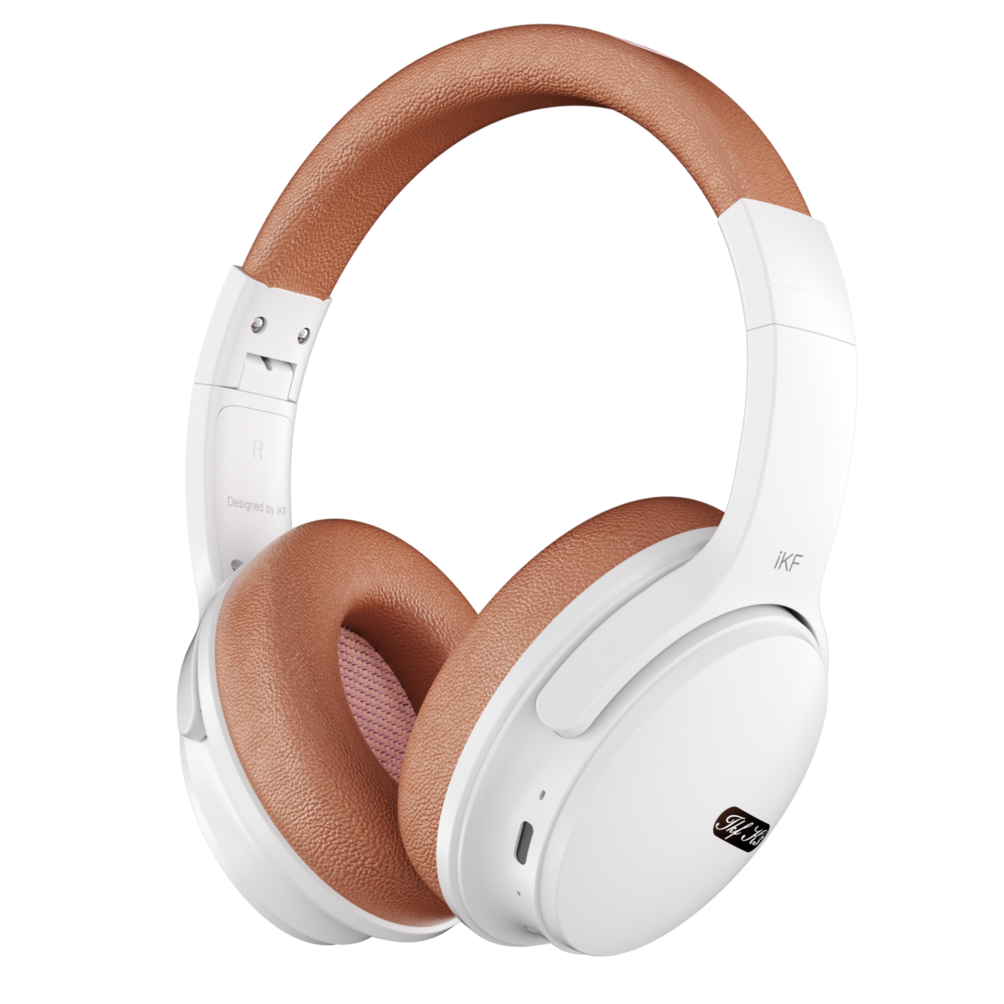 iKF-K3 Over-Ear-Kopfhörer, HiFi-Sound, ENC, klarer Anruf, Gaming-Headset mit geringer Latenz, 50 Stunden Spielzeit, APP-Steuerung, unterstützt kabellos/kabelgebunden: Brown