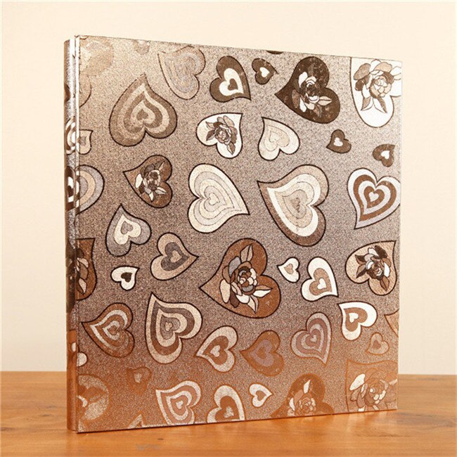 Álbum de fotos de cuero PU, , 600 bolsillos, Vintage, tallado, hecho a mano, DIY, álbum de recortes, Foto, álbum de memoria: C