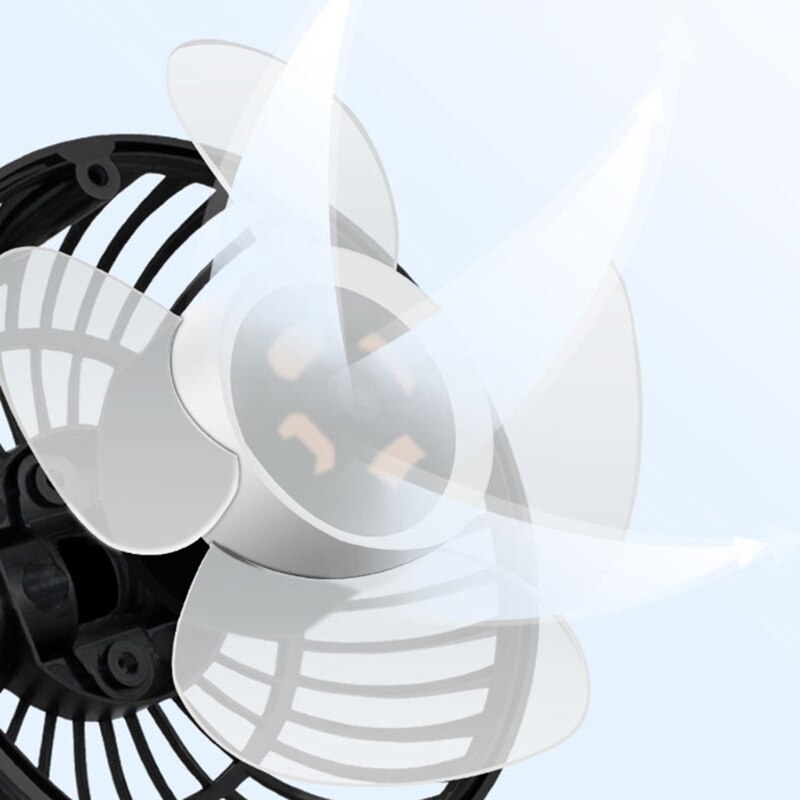 Double-headed Electric Car Fan 12V/24V Auto Powerful Cooling Device Rotatable L69D