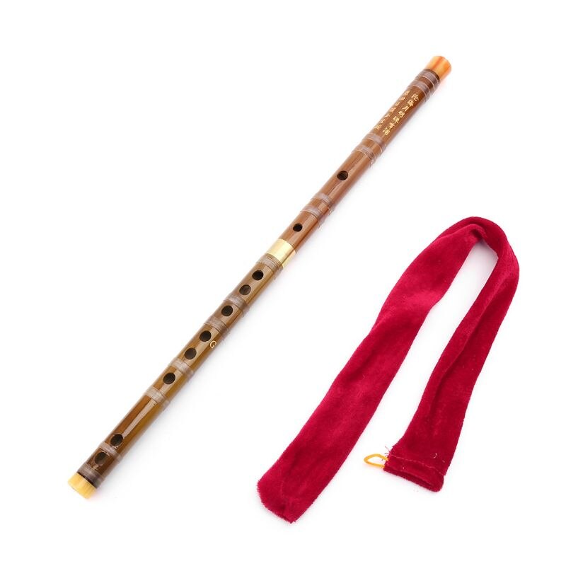 Flûte de Bambou Chinois Bois C D E F G Clé Flûte Traversière DiZi Directe: G