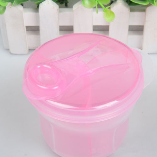 Mærke baby mælkepulver formel dispenser fodring mad container opbevaring foder box giftfri flaske container: Lyserød