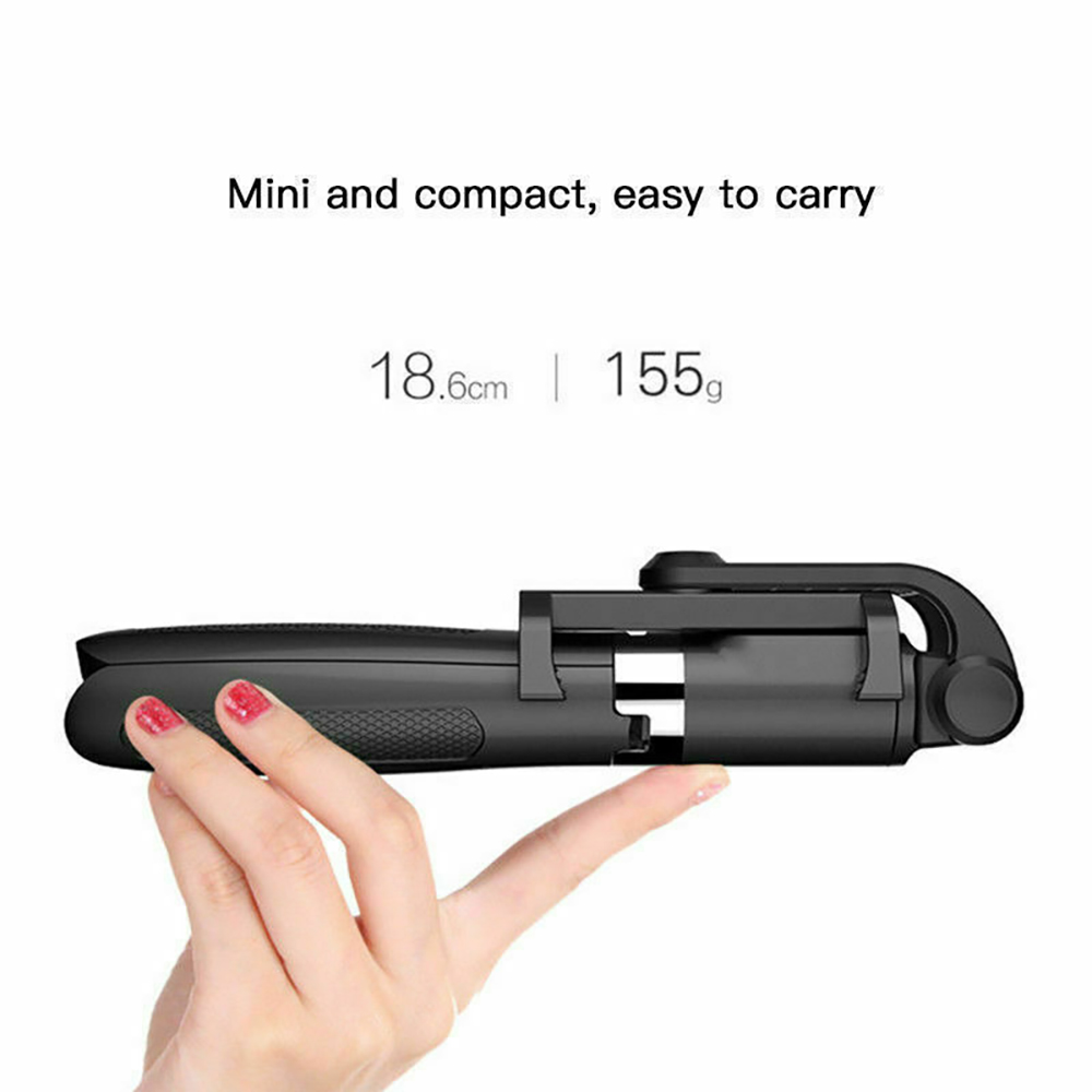 Förlängd trådlös bluetooth-fjärrkontroll selfie-stick universal kompakt resehållare för mobilstativ stativ