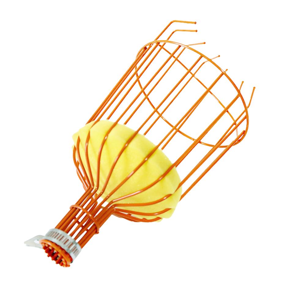 Metal Fruit Picker Convenient Fabric Orchard Gardening Apple Peach High Tree Picking Basket Bag Portable Fruits Catcher: Yellow