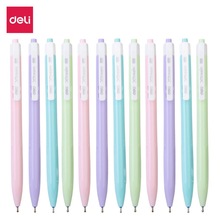 Deli kulepenn farge student kulepenn glatt skrift mini tip 0.7mm macaron  eq03330