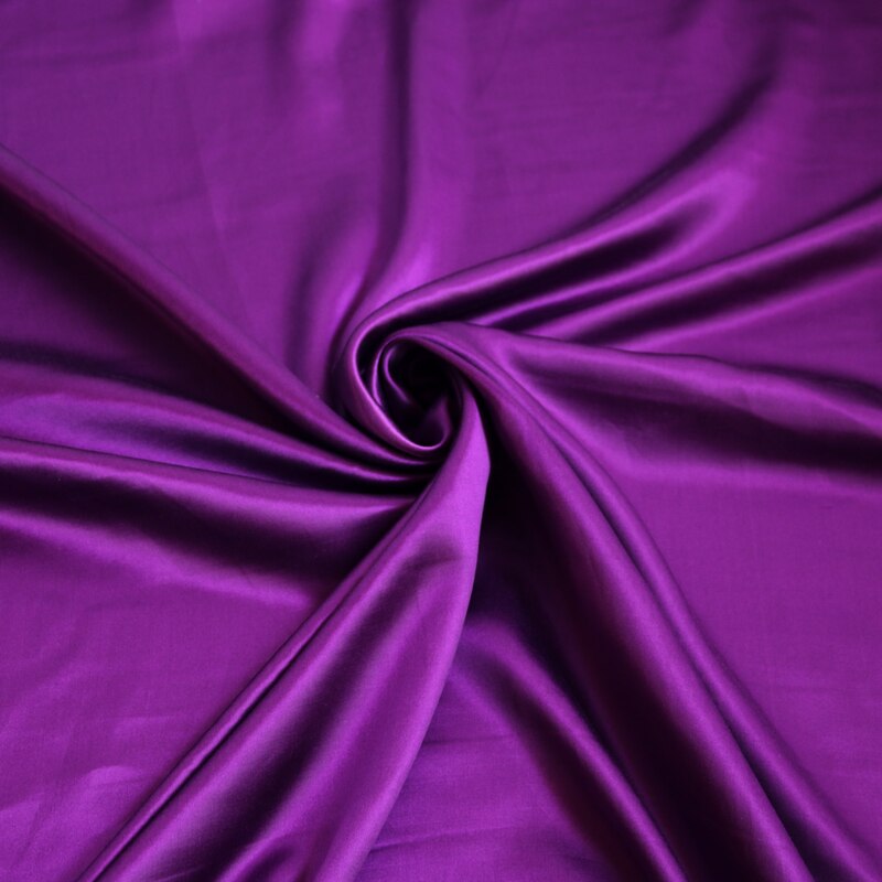 50cm*133cm Fushia silk cotton charmeuse fabric thick pajamas shirt cloth wedding dress material 16.5momme