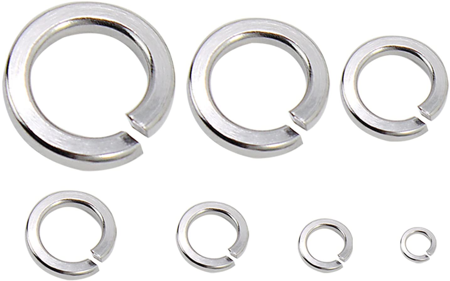 510PCS M2-M10 7 Size Flat Copper Washer Flat Sealing Ring Steel Washer Plain Washer Kit Screw Fastener Hardware Assortment