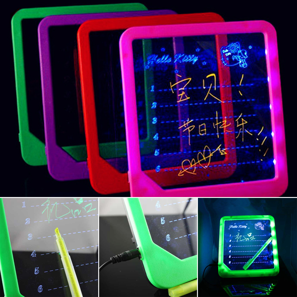 Advertenties Plaat Fluorescerende Verlaten Bericht Praktische Vierkante Schrijven Ultra Dunne Kids Stabiele Tekening Handschrift Boord