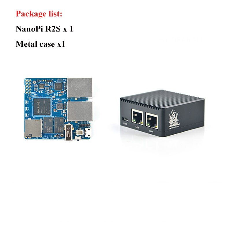 NanoPi R2S OpenWrt System RK3328 Mini Router Dual gigabit Hafen 1GB große speicher: Paket6