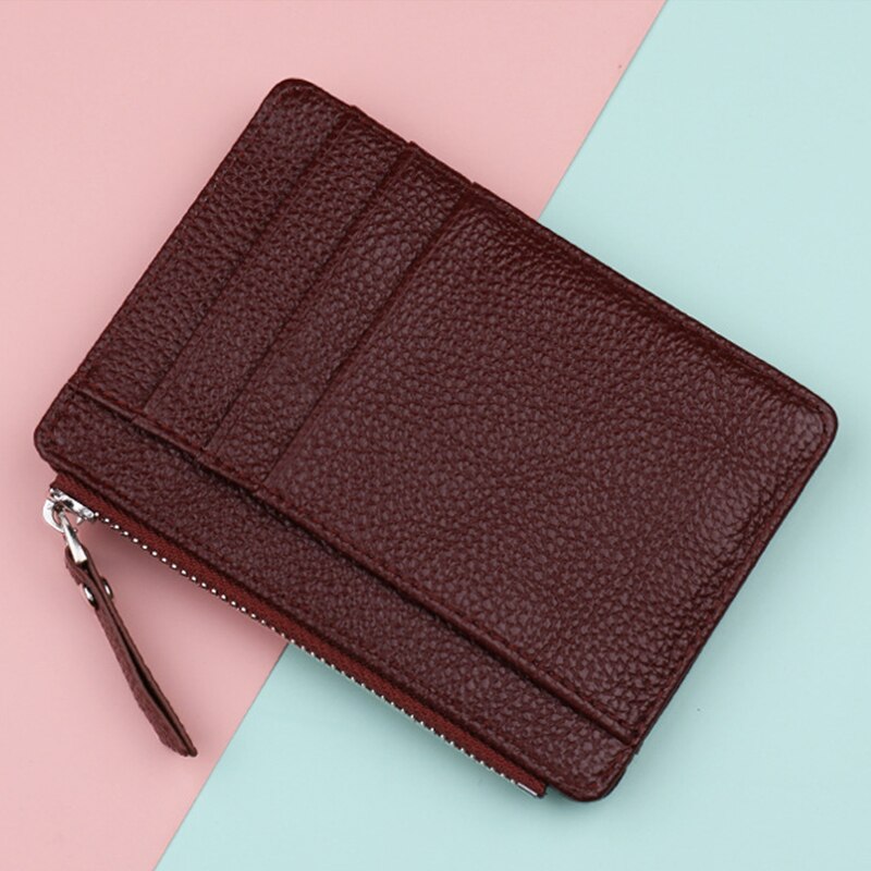 Ultra-Thin Card Holder Coin Purse Zipper Card Holder Candy-Colored Bank Card Holder Multifunctional Portable Card Holder