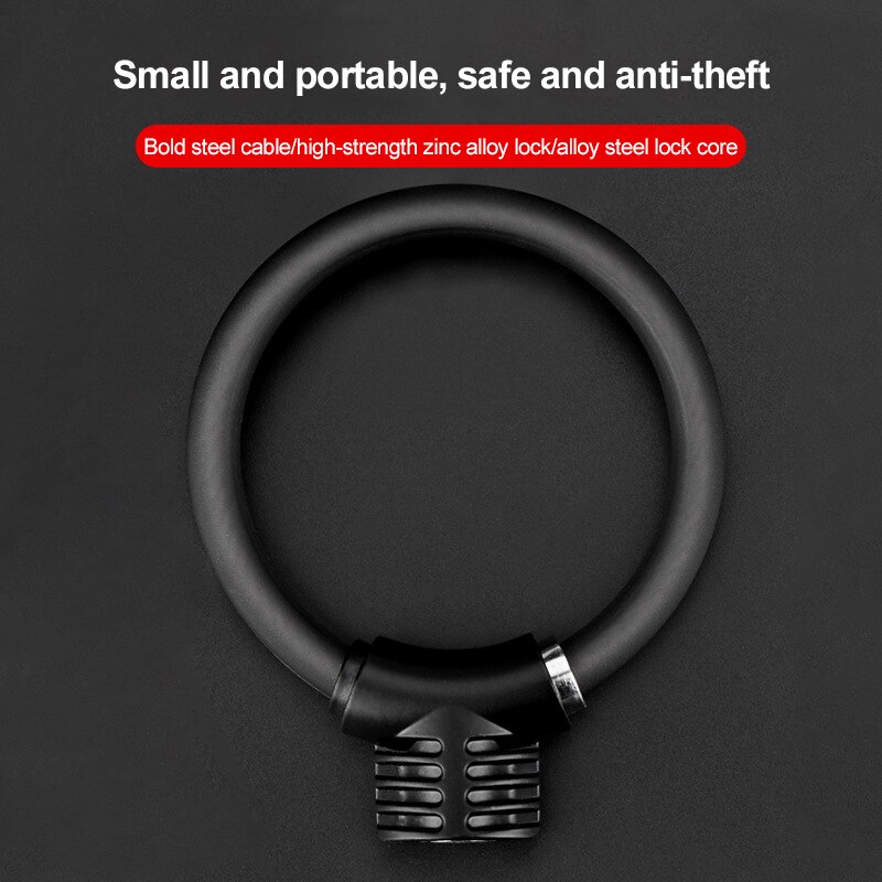 Portable Bike Ring Lock Combination Bicycle Lock Bicycle Security Lock Bicycle Equipment MTB Anti-theft Lock Safety Lock