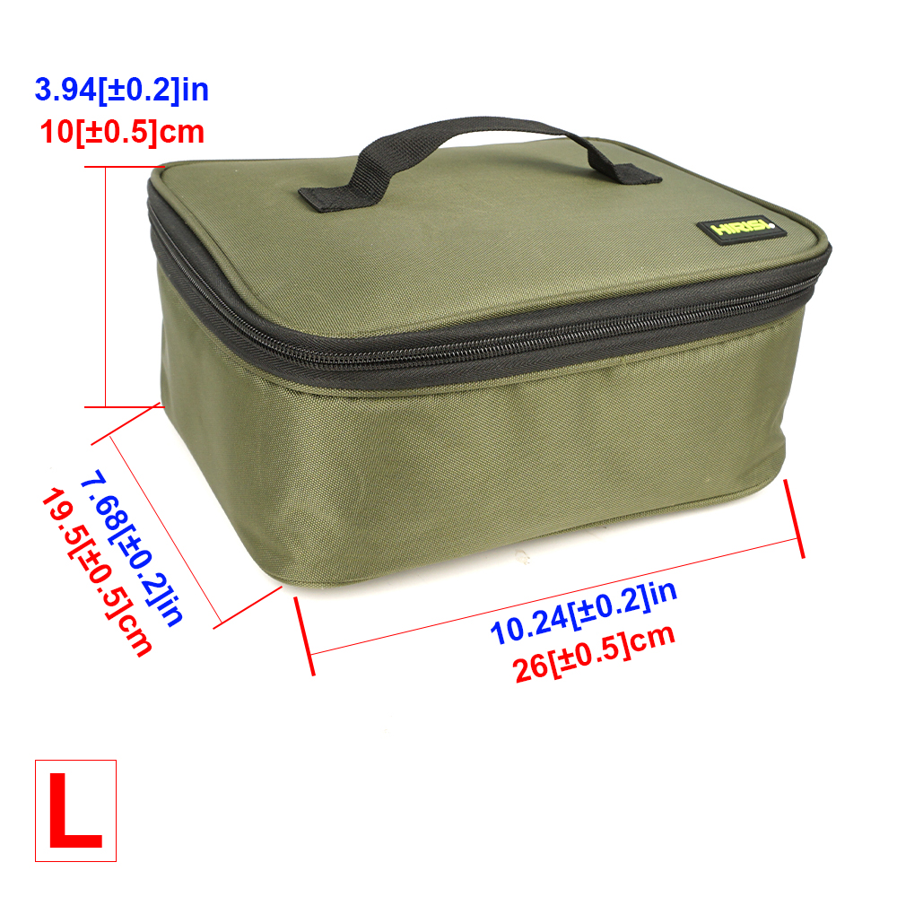 Hirisi Mehrzweck-Karpfen-Angeltasche – PVC-Oxford-Material, Aufbewahrung von Angelrollen und Köder, Organizer für angehen-Zubehör: Orange