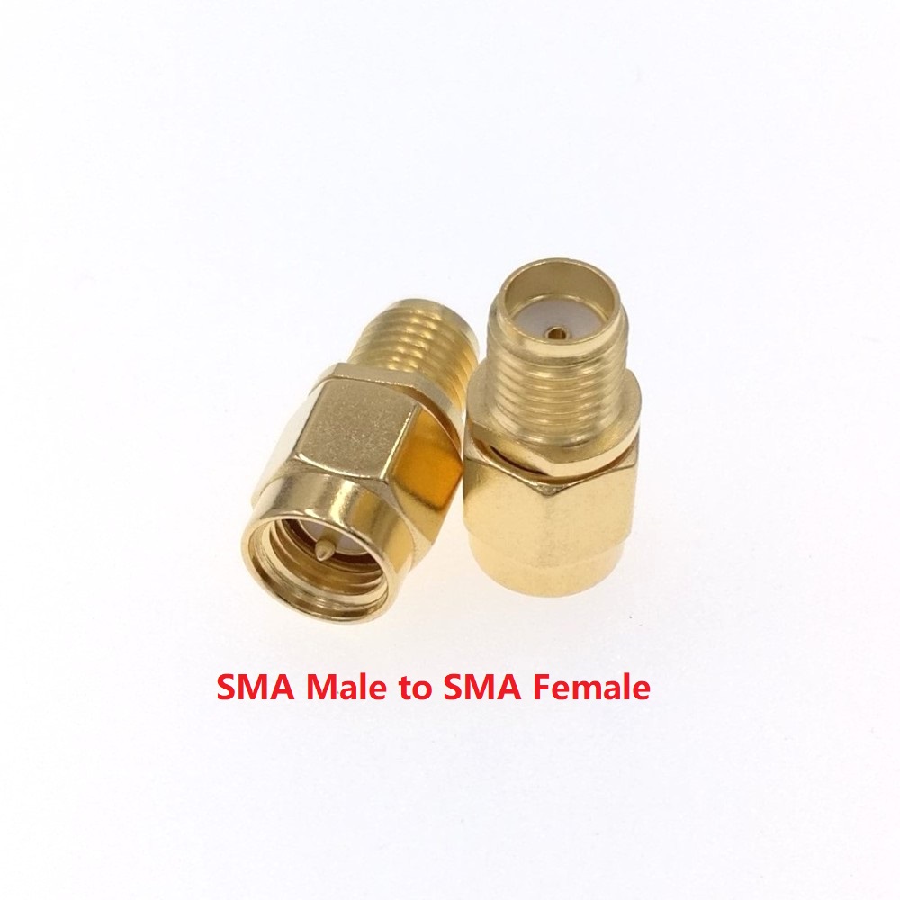SMA Male Female RF Coaxial Adapter Connector Straight Right Angle T Type Splitter Goldplated: Orange