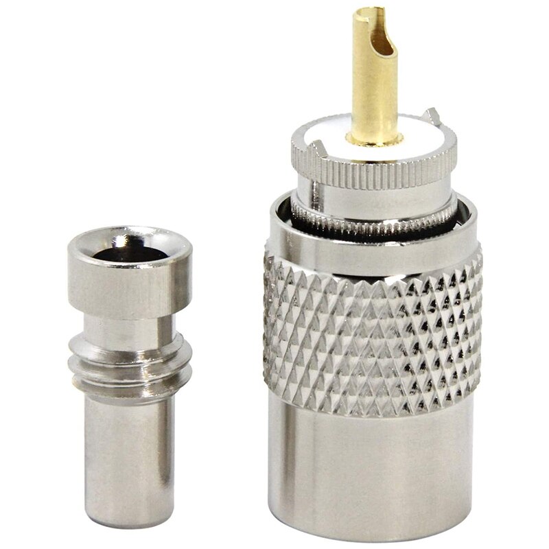 5-Piece PL-259 UHF Male Welding Connector Plug 50Ohm for RG59, RG8, RG8X, LMR-400, RG-213 Coaxial Cable