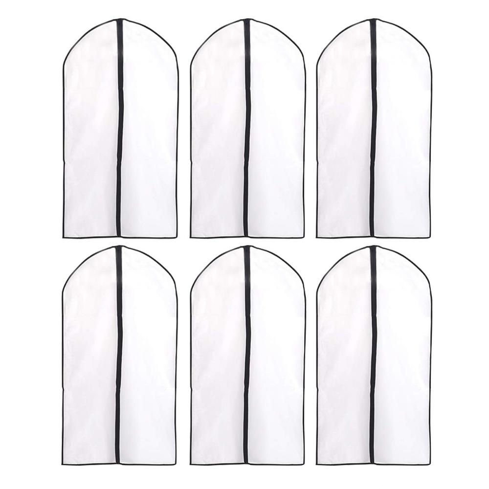 6pcs Clothing Covers Protector Travel Bag Dust Cover Garment Suit Dress Jacket Clothes Coat Dustproof Cover