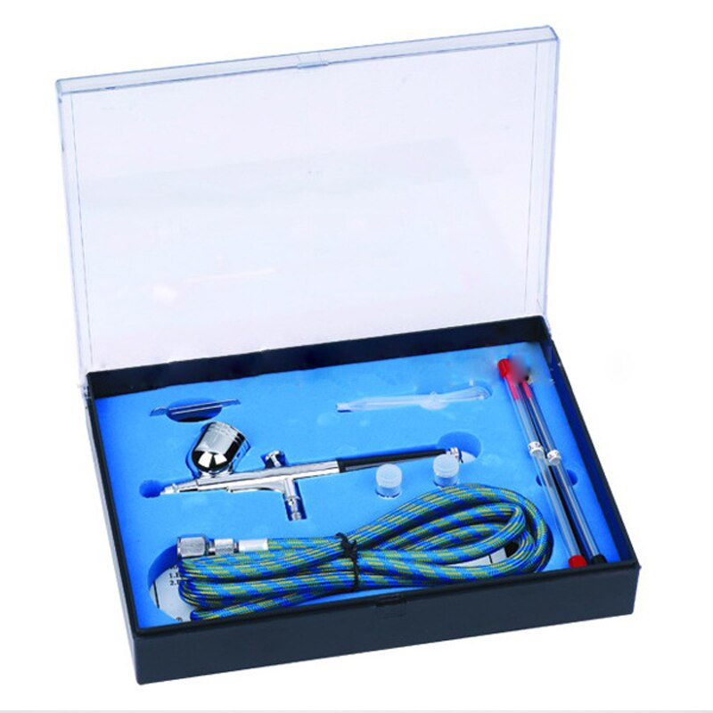 1PC Portable Airbrush Small Set 130K Airbrush 0.2-0.3-0.5mm Three Calibers 7CC Capacity Manual Pneumatic Airbrush: JP-130K